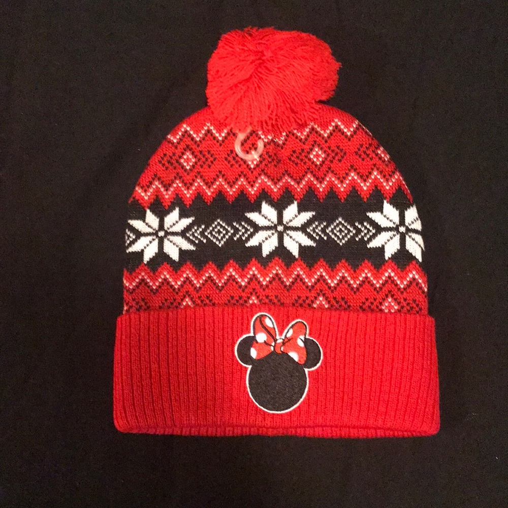 NWT Red/Black Minnie Mouse Winter Hat OSFM $15